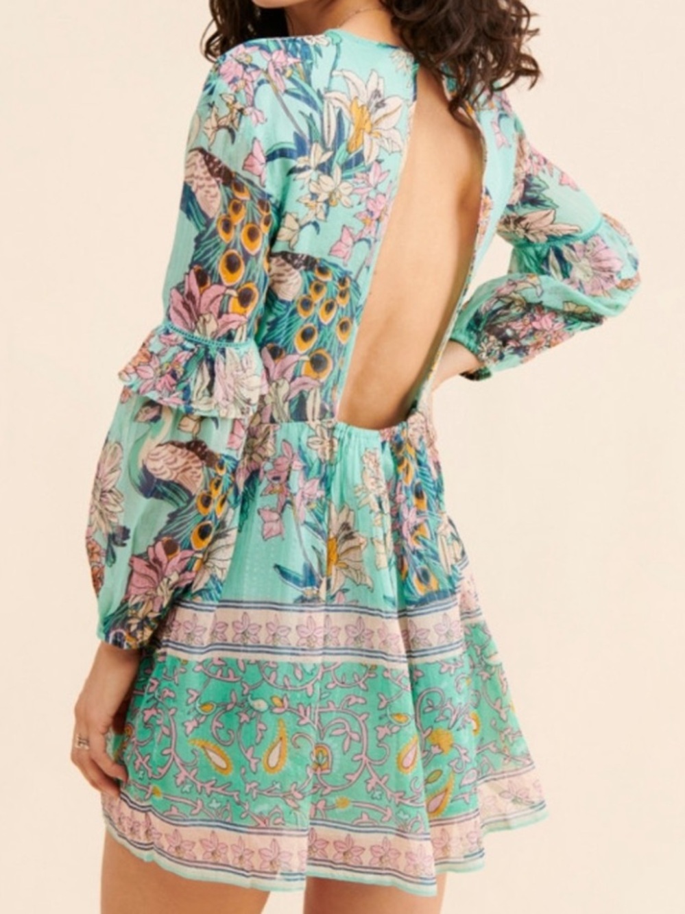 Anthropologie RAGA Botanic Enchantment Mini Boho Dress Size XS - Picture 2 of 8